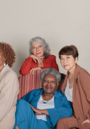 4 older ladies from different ethnic backgrounds