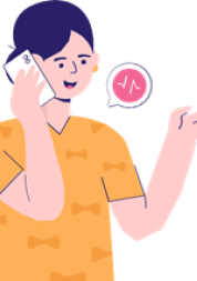 cartoon person on the phone